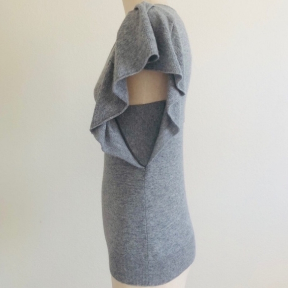 Anthropologie Robin Wool Flutter Sleeves Top - Picture 5 of 7